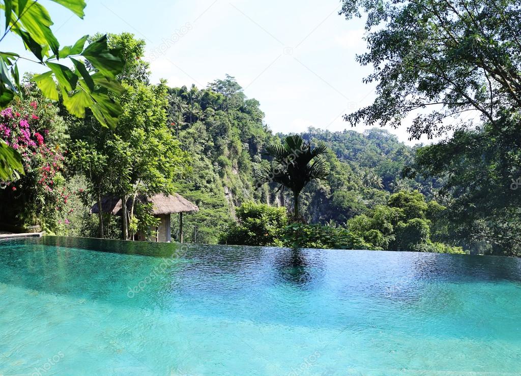Infinity pool in the jungle