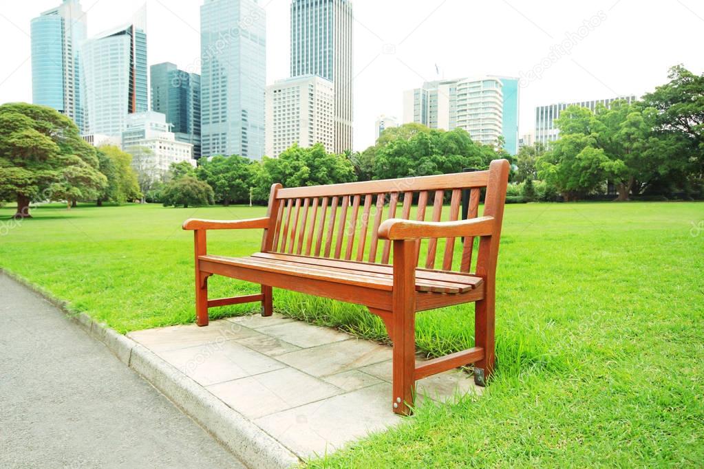 bench in a city park