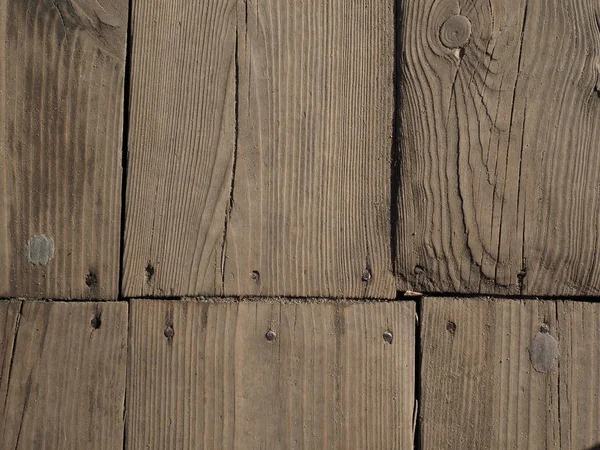 Alter Fußboden Aus Holzbrettern Mit Wirbeln — Stockfoto