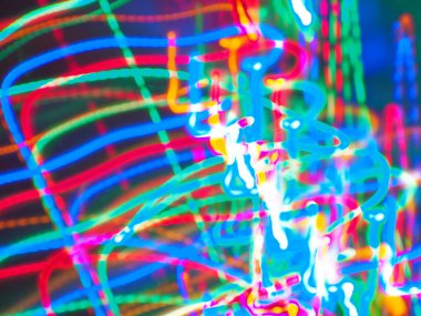 Noel çelengi ile çok renkli soyut desen