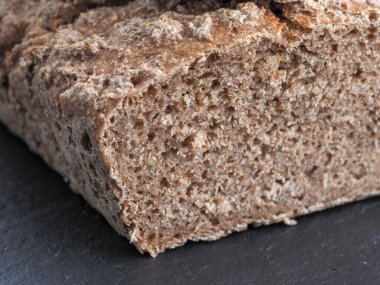 texture of whole grain bread closeup