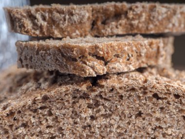 texture of whole grain bread closeup