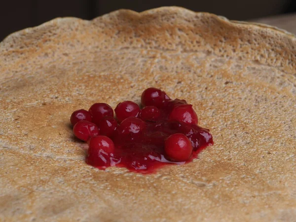 Τηγανίτες Cranberries Ένα Πιάτο — Φωτογραφία Αρχείου