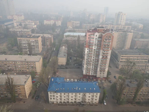 Kyiv Smoke Forest Fire Chernobyl Zone Spring 2020 — Stock Photo, Image