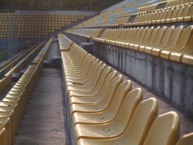 Karantina sırasında stadyumun terk edilmiş tribünleri