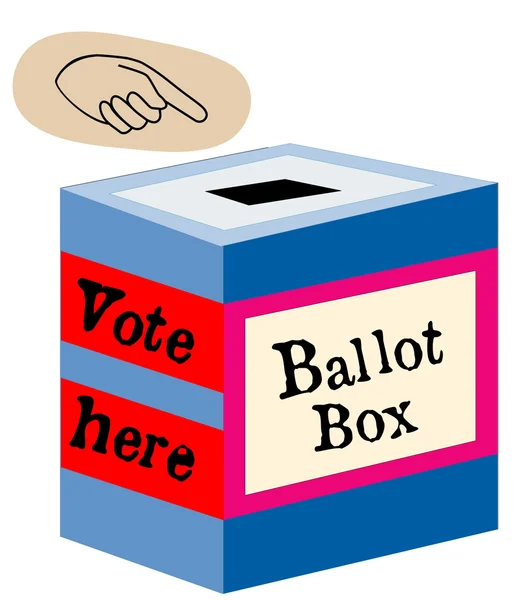 Vote Here Ballot Box — Stockfoto