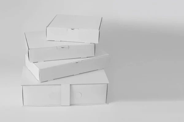 Egy üres fehér doboz makett. — Stock Fotó