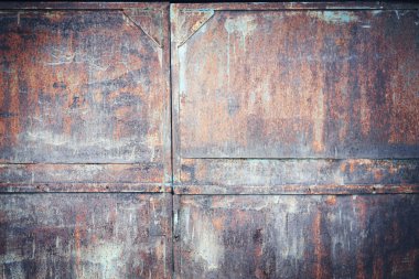 Paslı demir levha metal zemin