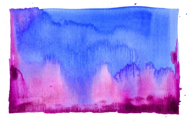 Suluboya ile çizilmiş mavi ve pembe dikdörtgen