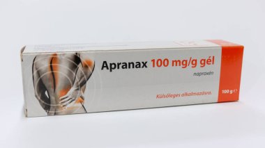 Nagybajcs, Macaristan 09.18.2019 Apranax anti-inflamatuar jel
