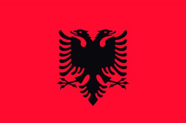 Arnavut bayrağının sözel illüstrasyonu