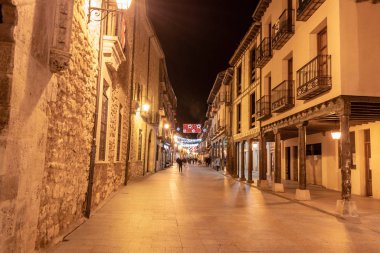 Burgo de Osma sokakları, Soria, İspanya. Eski kasabada yer alıyor.