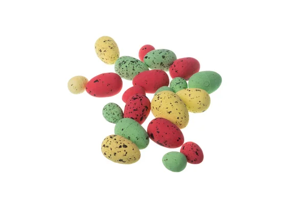 Huevos Coloridos Pascua Con Fines Decorativos Aislados Blanco — Foto de Stock
