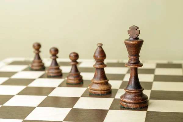 A teoria do desenvolvimento em um exemplo de xadrez — Fotografia de Stock