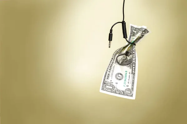 Dollar in a cord loop — Stock Photo, Image