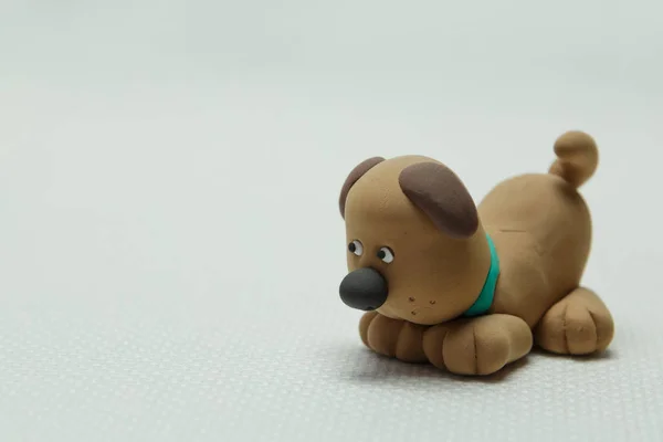 Brinquedo um cão de plasticina — Fotografia de Stock