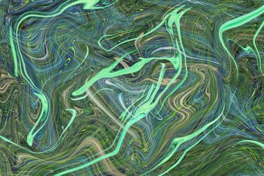 Çok renkli petrol kökenli dikkatle su karışık.