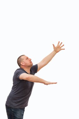 Adam bir taklit ve bir görüntü hareketler oluşturur.