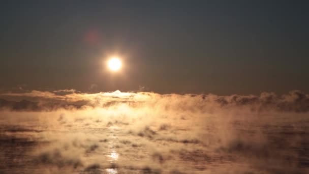 海の上の日の出の蒸発 — ストック動画
