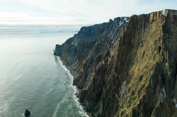 Vue Sur Côte Rocheuse Nord Ouest Mer Béring Région Des — Photo