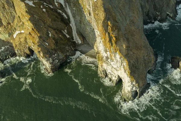 The top view on the northwest rocky coast of the Bering Sea — 스톡 사진