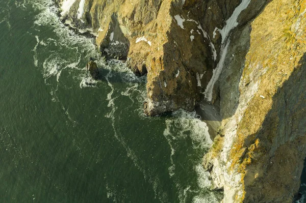 The top view on the northwest rocky coast of the Bering Sea — стокове фото