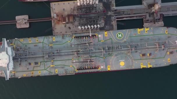 Nakhodka Russland April 2019 Verladung Des Tankers Vom Ölterminal Schießen — Stockvideo