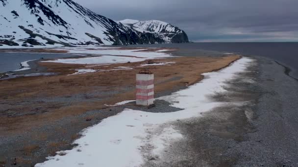 Alter Leuchtturm Auf Der Meeresspieß Ort Der Erschießung Nordküste Des — Stockvideo