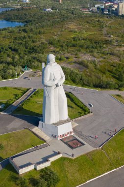 Murmansk, Rusya - 19 Ağustos 2019: İkinci Dünya Savaşı sırasında 
