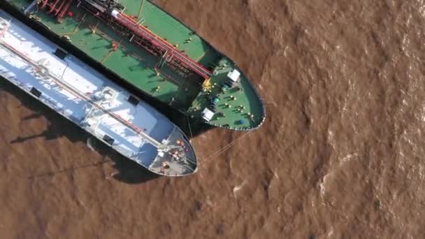 Novy Port Yamalo Nenetskiy Avtonomnyy Okrug Rusland September 2019 Tankers — Stockvideo