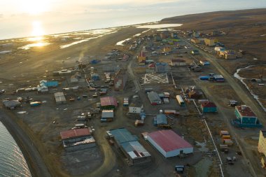 Lavrentiya yerleşiminin en üst görüşü.
