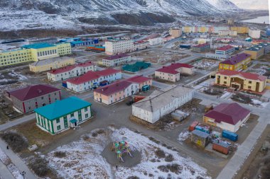 Egvekinot yerleşim yerinin üst görünümü.