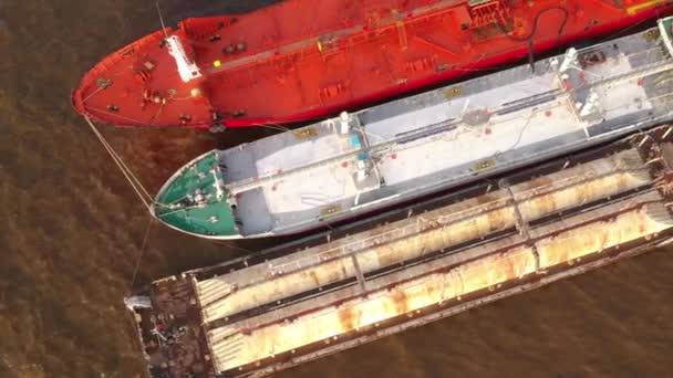Novy Port Yamalo Nenetskiy Avtonomnyy Okrug Russia September 2019 Δεξαμενόπλοια — Αρχείο Βίντεο