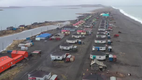 Inchoun Região Chukotski Rússia Outubro 2019 Vista Superior Sobre Assentamento — Vídeo de Stock