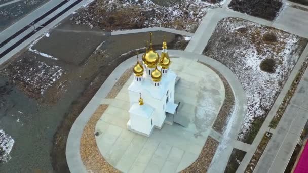 Egvekinot Obwód Czukotski Rosja Października 2019 Widok Góry Miejscowy Kościół — Wideo stockowe