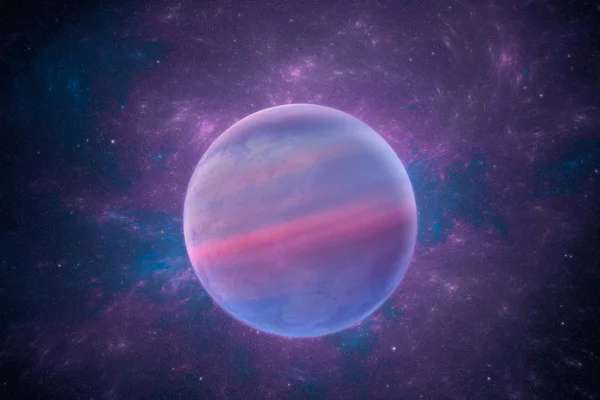Astronomia foto con pianeta, nebulosa e stelle nello spazio — Foto Stock