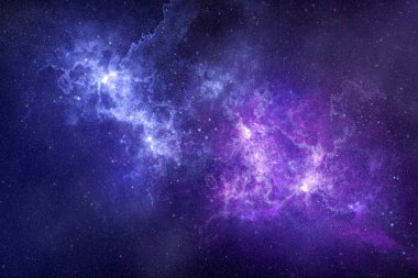 Bulutsular ve universum yıldızlarda Cosmos sahnesi
