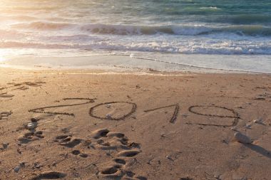 2019 basamaklı gün batımında güzel kıyısında