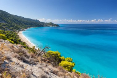 Pefkoulia plaj Lefkada Adası, Yunanistan