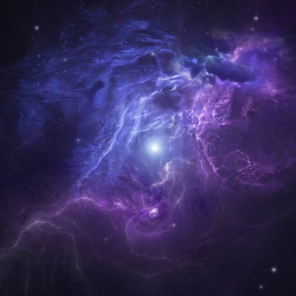 Gwiazda kosmosu sceny z mgławicy jako futurystyczne tło — Zdjęcie stockowe