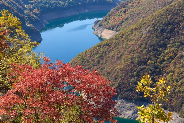 Mountain landscape view in canyon of river Piva at Montenegro — Stock Photo, Image