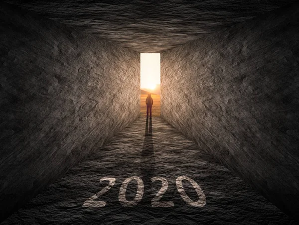 Путь вперед к 2020 году как нестандартное мышление — стоковое фото