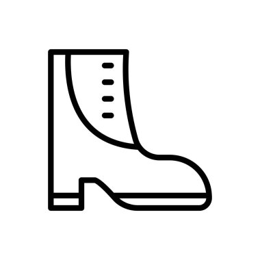Çizme taslak simgesi. Vektör çizimi. Beyaz sırtında izole edilmiş.