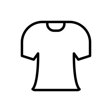 Gömlek taslak simgesi. Vektör çizimi. Beyaz sırtında izole edilmiş.