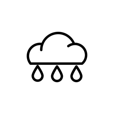 yağmur taslak simgesi. Vektör çizimi. Beyaz arka planda izole edilmiş.