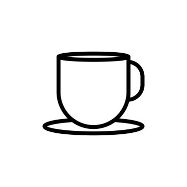 Kupa taslak ikonu. Vektör çizimi. Beyaz sırtında izole edilmiş.