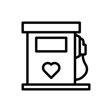 Petrol taslak simgesini saklıyorum. Vektör çizimi. Beyazda izole edilmiş 