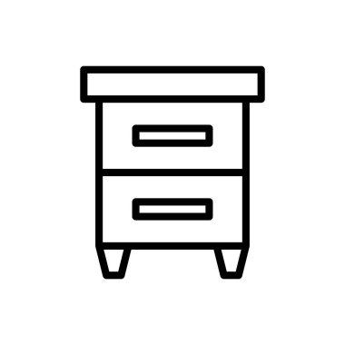 Dolap taslak simgesi. Vektör çizimi. Beyaz sırtında izole edilmiş
