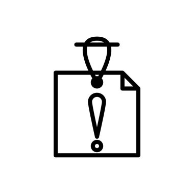 Taslak simgesini not et. Vektör çizimi. Beyaz arka planda izole edilmiş.