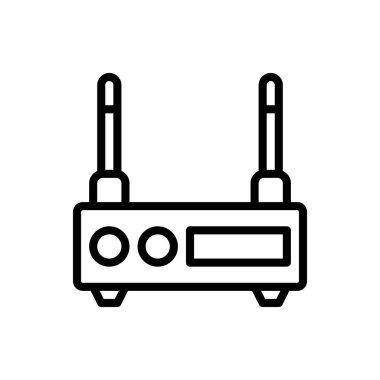 sunucu ana hatları simgesi. Vektör çizimi. Beyaz sırtında izole edilmiş